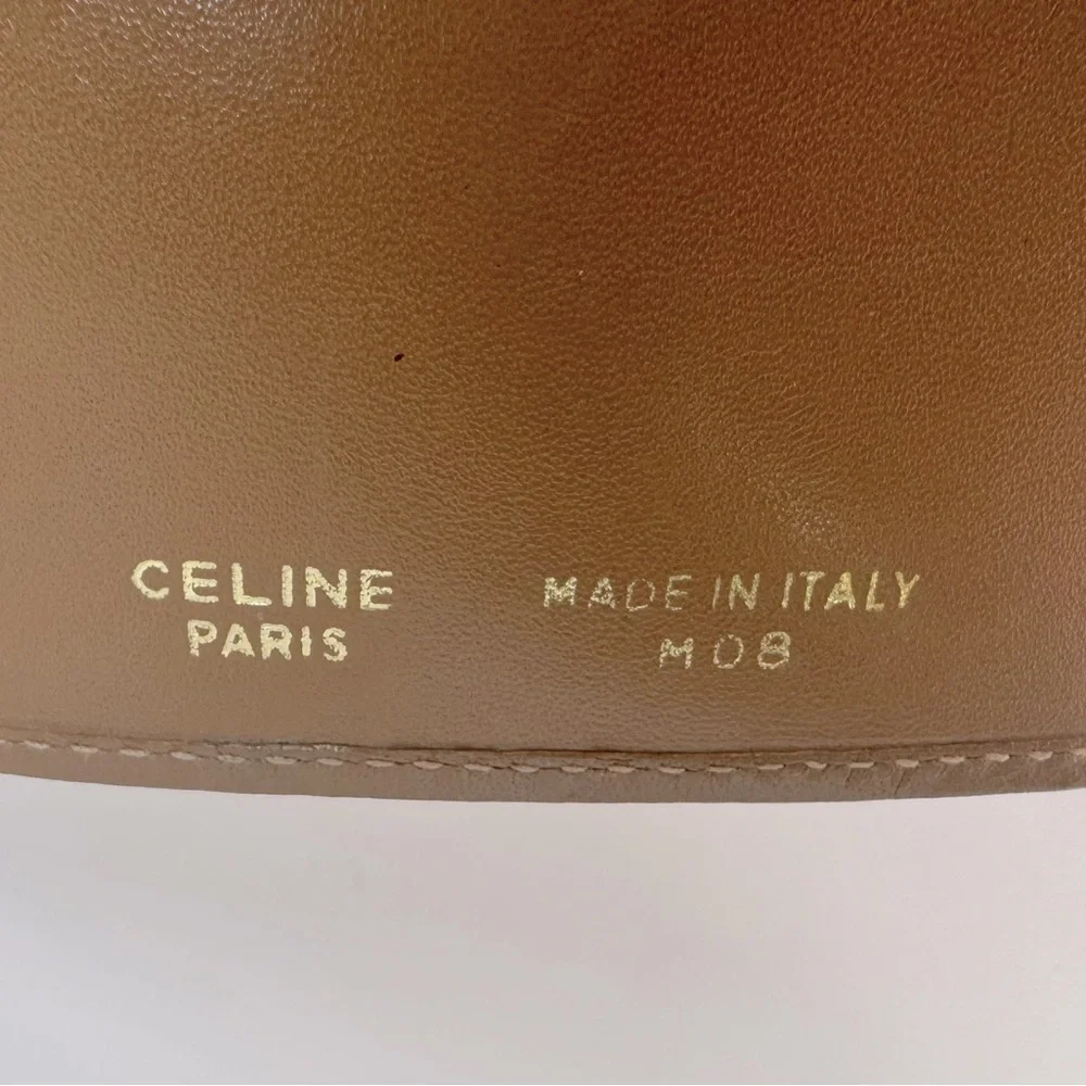 Celine French Kisslock Wallet Brown Macadam Canvas Celine Triomphe Authentic - Picture 8 of 13